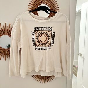 Anthropologie Gratitude Graphic Tee